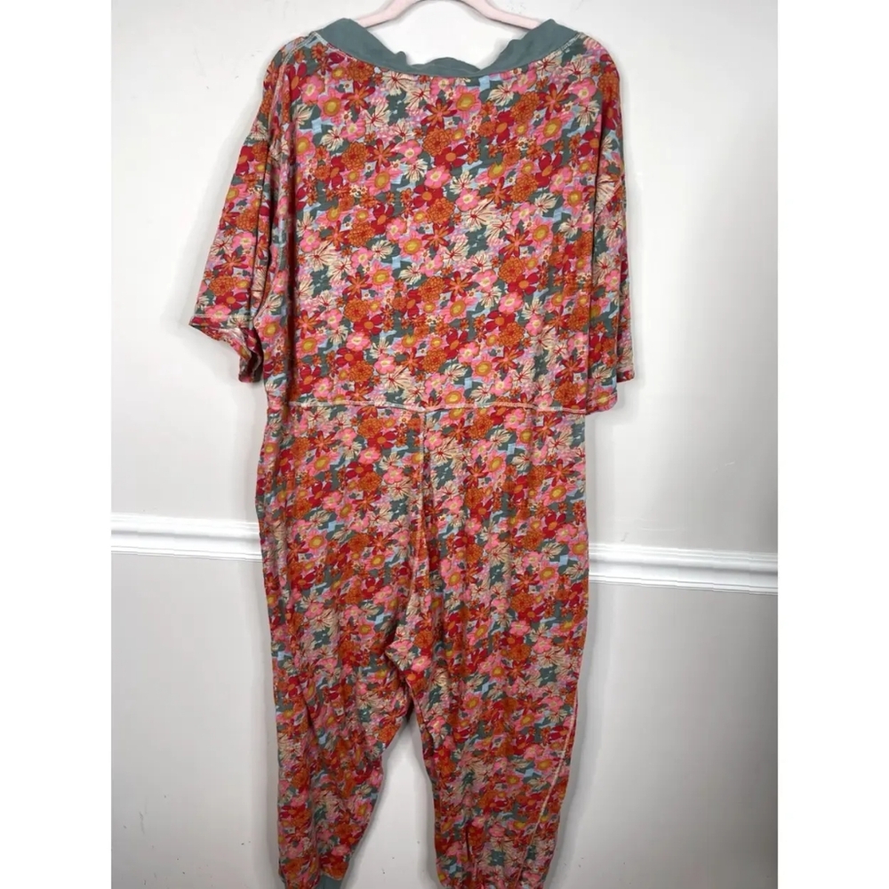 VintageNatural Life Women Jumpsuit One-Piece Floral Bohemian Relaxed Fit L - Picture 3 of 7